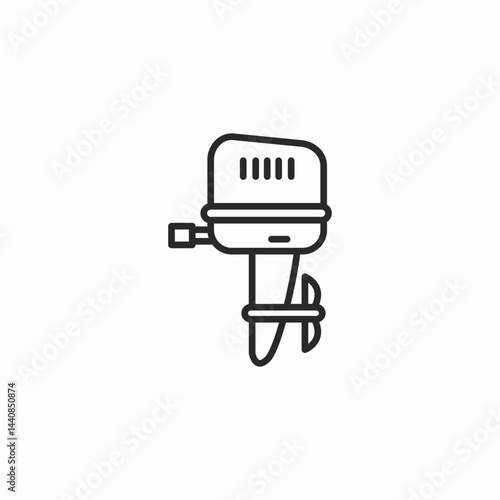 outboard motor icon sign vector