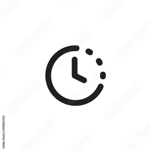 Clock Timer Icon Minimalist Time Concept Vector