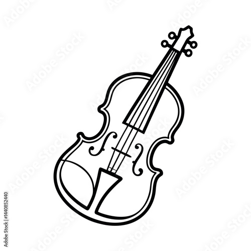 Minimal Viola Line Art Vector
