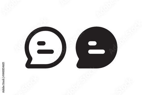 Chat Message Icon for Communication and Messaging Apps Vector