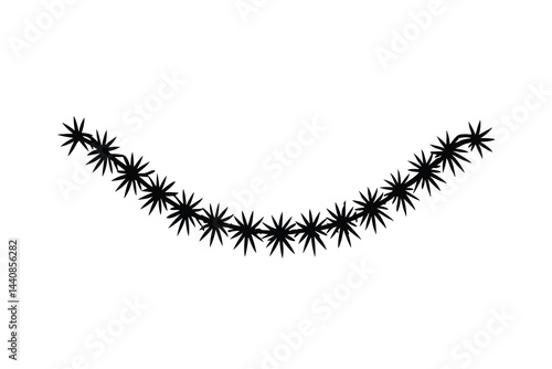  Christmas tinsel isolated on white