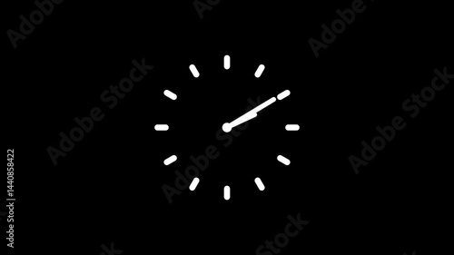 Wallpaper Mural Vintage Clock Animation Loop, Minimalist clock icon with white hands and markers Torontodigital.ca