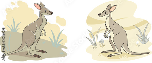 Cute happy donkey cartoon illustration in watercolor style perfect for nursery and children's room decor