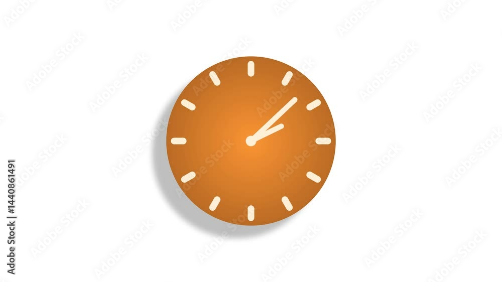Clean Clock Face Animation, Clock Animation for Time Concept Clean Clock Face Animation, Clock Animation for Time Concept