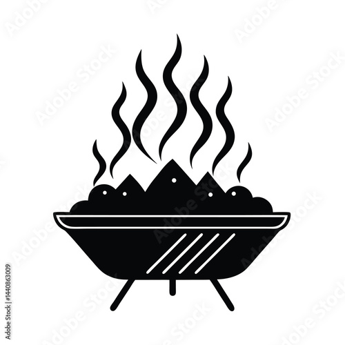 vector illustration of a burning fire
