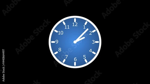 Wallpaper Mural Minimalist Analog Clock Animation, Flat Design Clock Animation Torontodigital.ca