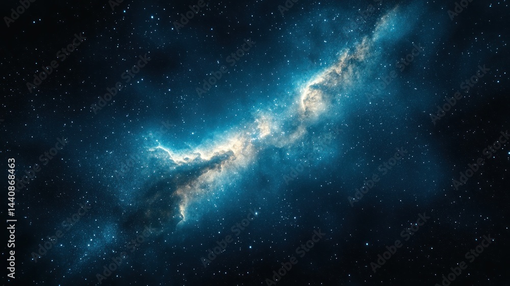 Fototapeta premium Cosmic Nebula: Celestial Dance of Light and Stardust