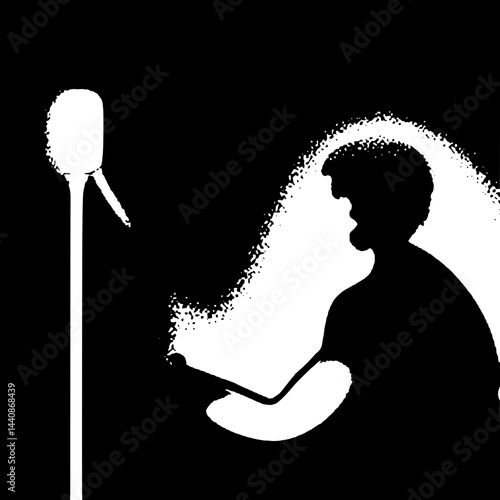 Black and White Silhouette of Person Holding Smartphone – Man or Woman Using Mobile DeviceBlack and White Silhouette of Person Holding Smartphone – Man or Woman Using Mobile Device