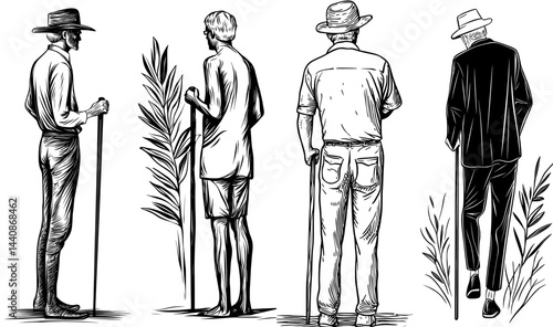 A figure of a man with a cane is emblematic of the power and resolve needed to conquer adversity