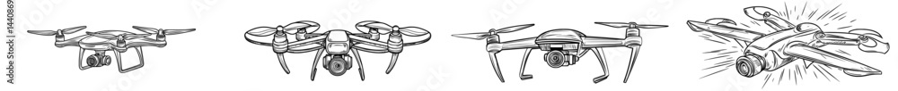 A dark, streamlined drone outline embodies the cutting-edge advancements in aerial tech, highlighting its diverse uses in photography and package delivery A dark, streamlined drone outline embodies the cutting-edge advancements in aerial tech, highlighting its diverse uses in photography and package delivery