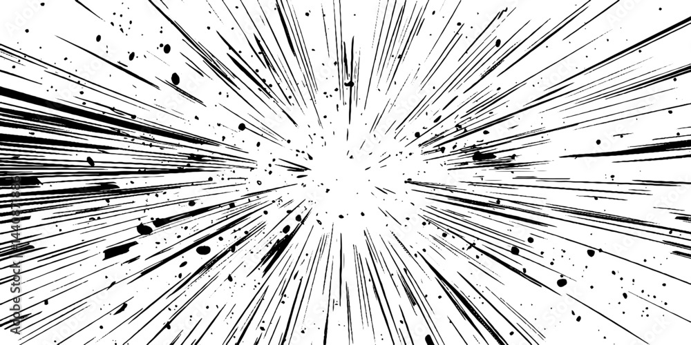 Obraz premium Dynamic Explosion Graphic