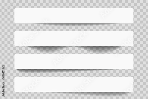 Realistic sticky notes isolated with real shadow on white background. Square sticky paper reminders with shadows