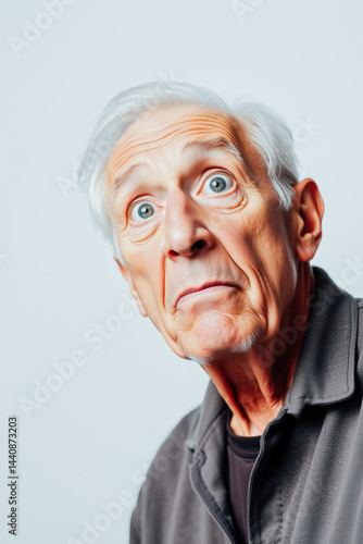 Senior Man with a Curious Expression