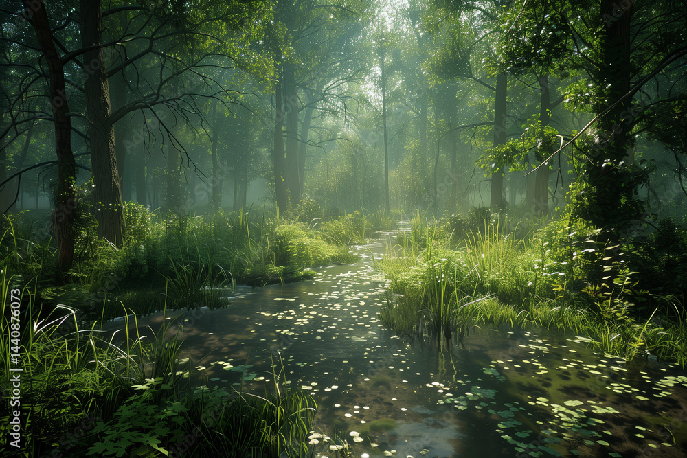 Fototapeta premium Mysterious ancient forest