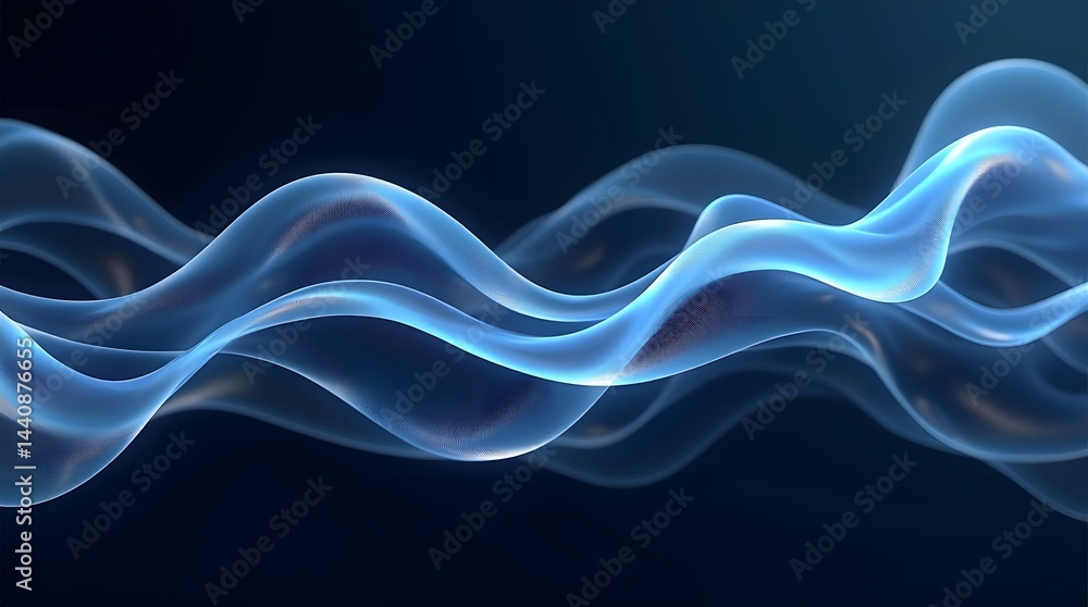 Abstract blue waves gracefully flowing, creating a sense of tranquility and fluidity. Abstract blue waves gracefully flowing, creating a sense of tranquility and fluidity.