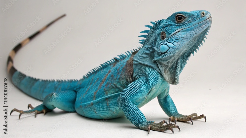 Obraz premium Blue Iguana on studio background 