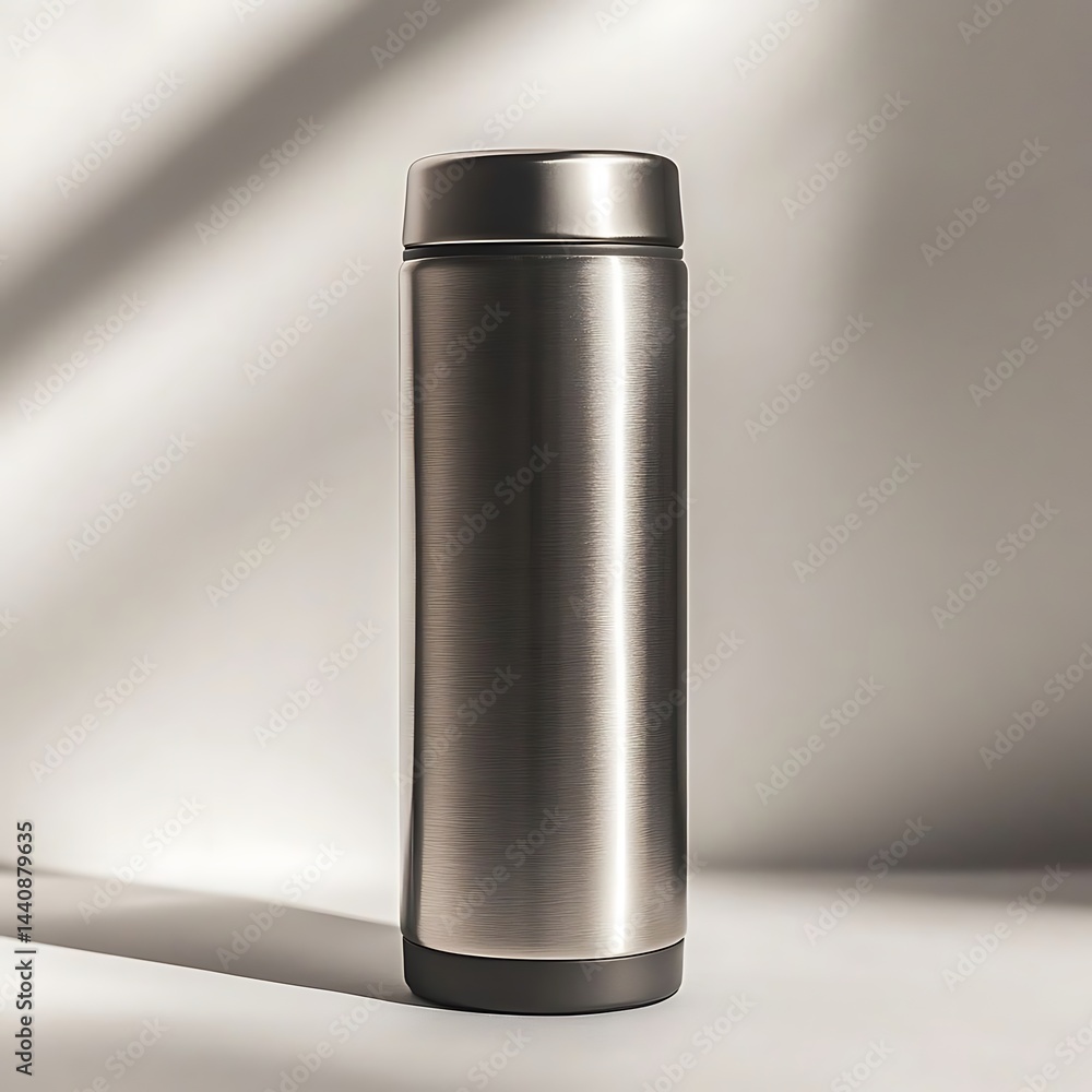 Sleek Stainless Steel Water Bottle. Sleek Stainless Steel Water Bottle.