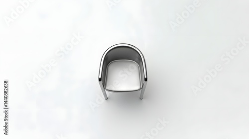 Obraz na płótnie Minimalistic modern chair design with a sleek chrome finish. w salonie