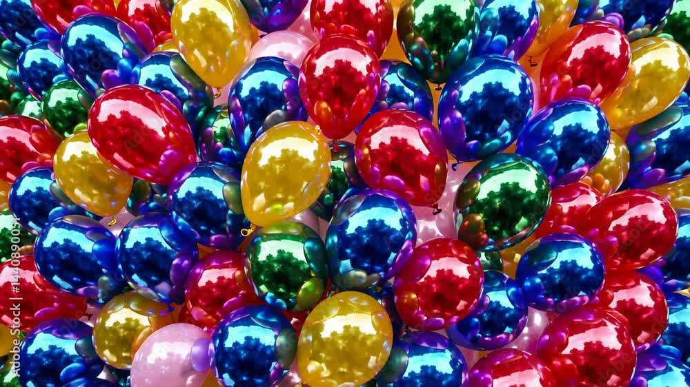 A tight composition of radiant balloons in metallic hues, symbolizing celebration, unity, and colorful expression. A tight composition of radiant balloons in metallic hues, symbolizing celebration, unity, and colorful expression.