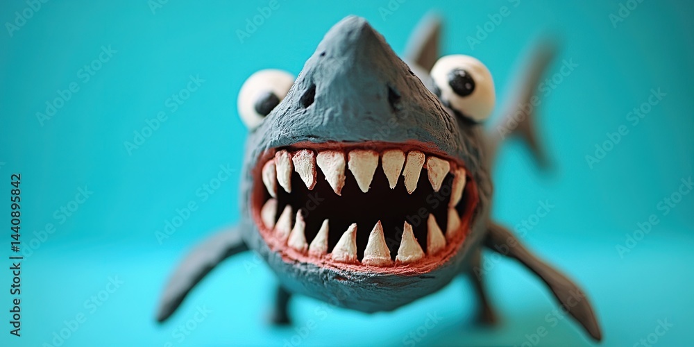 Naklejka premium claymation shark 