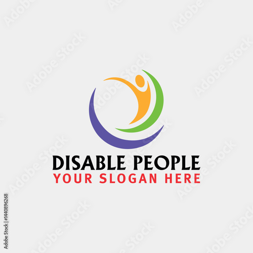 disable people logo design vector