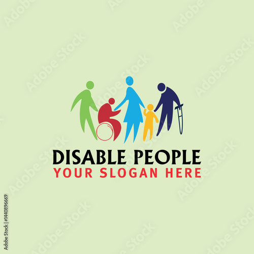 disable people logo design vector