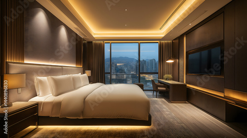 Luxury Hotel Room with City View