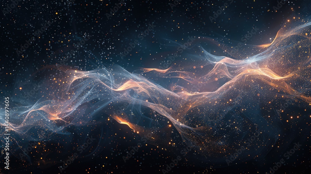 Obraz premium Abstract vivid colorful wave flowing express energetic texture. Seamless texture of vividness curve swirling convey sense of harmony and wonderful scene perfect for effect and graphic design. AIG53.