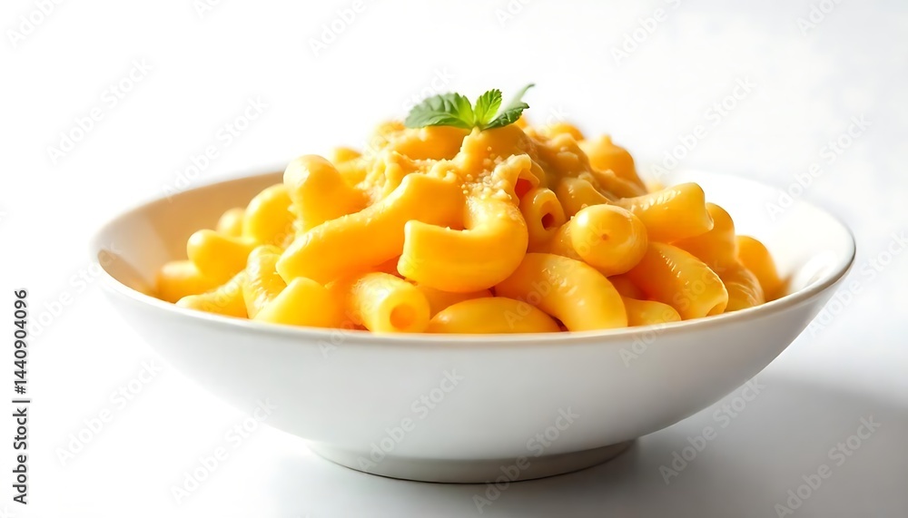 fragrant mac and cheese Pasta with white background and spotlight for advertise and presentation, food photography, created with generative ai fragrant mac and cheese Pasta with white background and spotlight for advertise and presentation, food photography, created with generative ai