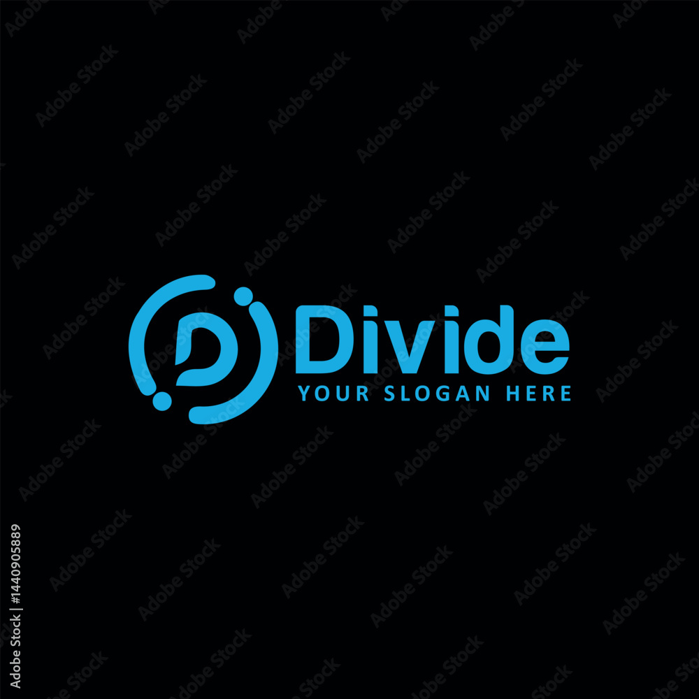 letter d divide logo design vector format letter d divide logo design vector format