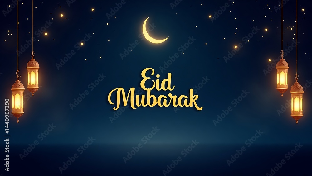 Eid mubarak greeting card. Generative Ai. Eid mubarak greeting card. Generative Ai.