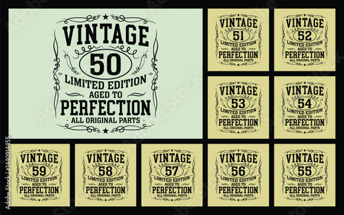 Vintage 50 limited edition t shirt design
