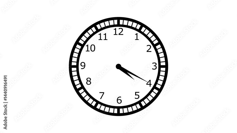 Business Time Concept Clock Animation, Fast Forward Time Clock Animation, Minimalist Countdown Clock Isolated Animation Business Time Concept Clock Animation, Fast Forward Time Clock Animation, Minimalist Countdown Clock Isolated Animation