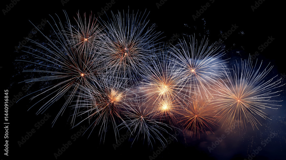 Naklejka premium fireworks in the night sky