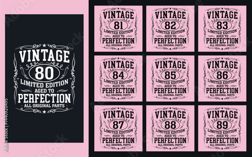 Vintage 80 limited edition t shirt design