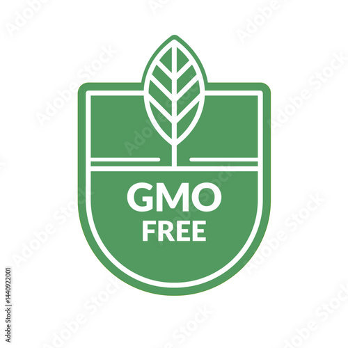 GMO free badge, sticker - vector illustration