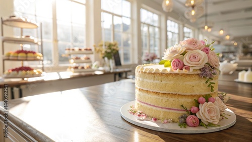 wedding cake decorated with candles