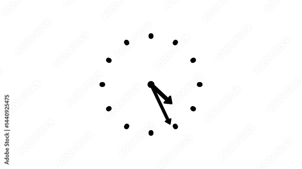 Business Time Concept Clock Animation, Minimalist Fast Forward Time Clock Animation, Countdown Clock Animation Business Time Concept Clock Animation, Minimalist Fast Forward Time Clock Animation, Countdown Clock Animation