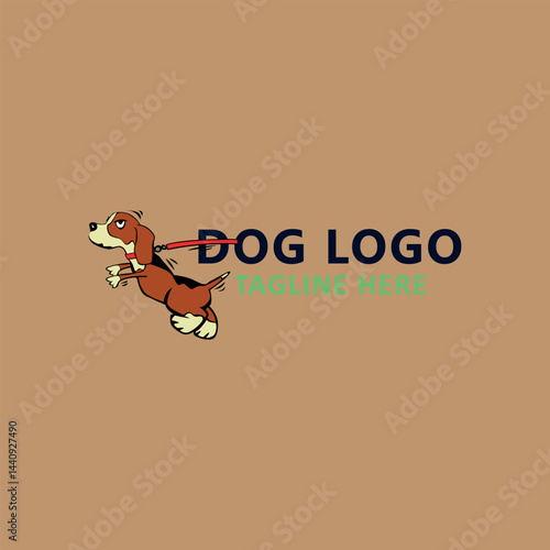 dog training grooming paw logo design vector