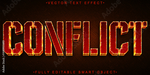 Conflict Vector Editable Text Effect Template