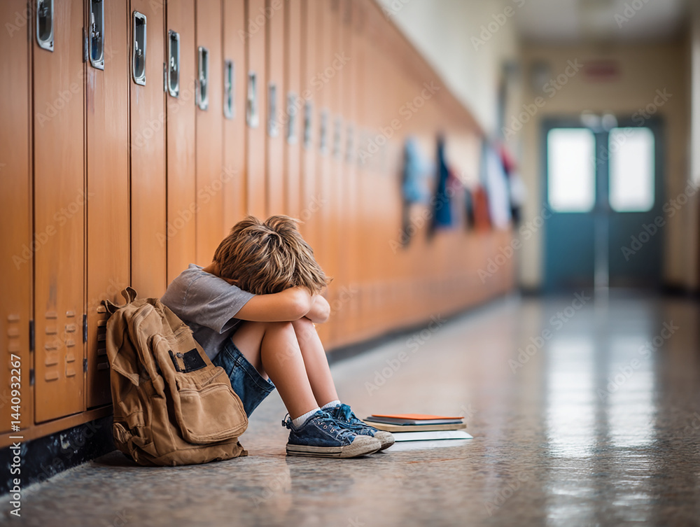 allégorie du harcèlement scolaire - IA Generated