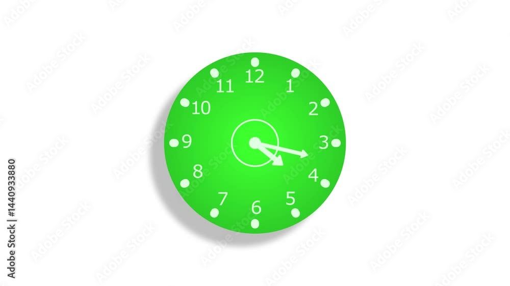 Animated Countdown on Analog Clock Face, Analog Clock Timer Countdown Animation, Minimalist Countdown Analog Clock Animation Animated Countdown on Analog Clock Face, Analog Clock Timer Countdown Animation, Minimalist Countdown Analog Clock Animation