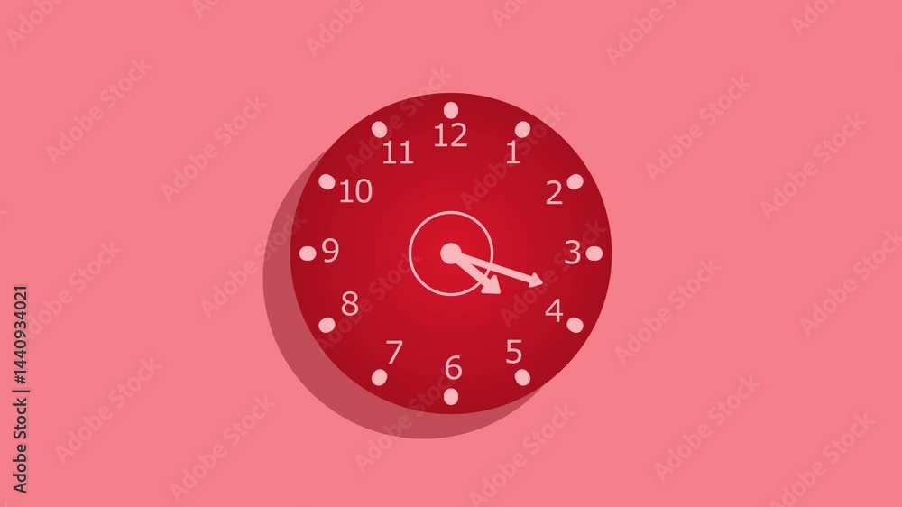 Clock Face Countdown Design Animated Countdown on Analog Clock Face, Analog Clock Timer Countdown ...