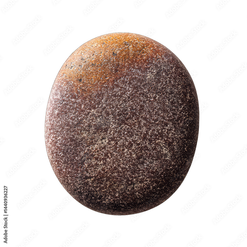 Isolated brown rock pebble close up studio shot smooth surface nature geology Isolated brown rock pebble close up studio shot smooth surface nature geology