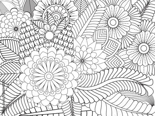PrintFlowers Coloring Pages For Adules