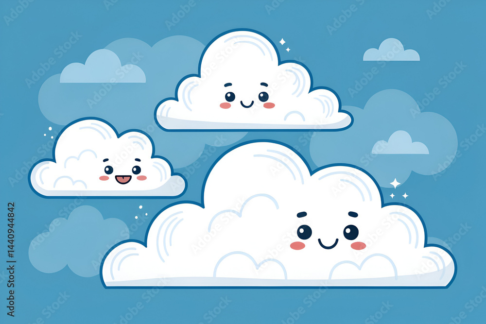 Cartoon clouds Cartoon clouds