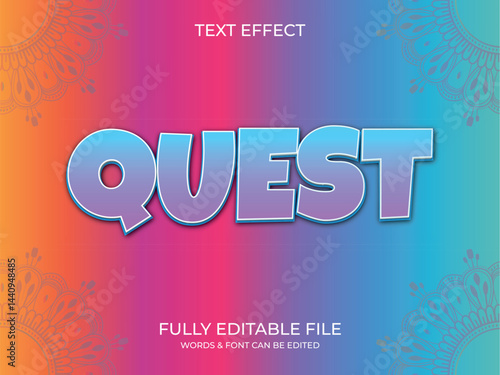 Text effect 3d style