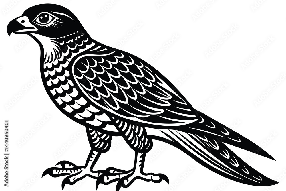 Fototapeta premium goshawk cartoon vector illustration.