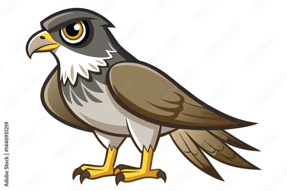 goshawk cartoon vector illustration. goshawk cartoon vector illustration.
