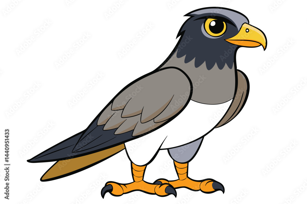Obraz premium goshawk cartoon vector illustration.